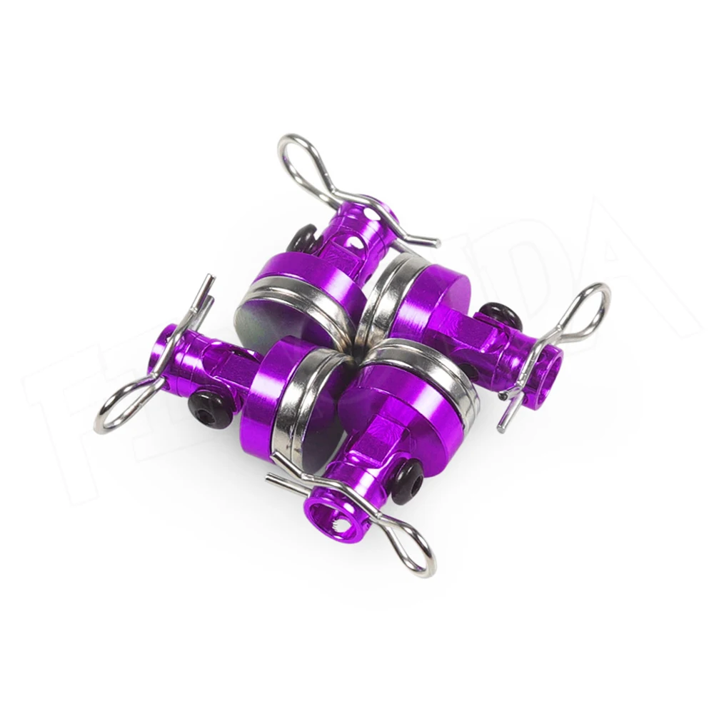 4 шт. RC автомобильные корпусные стойки магнит невидимое фиксированное Крепление с зажимом для 1/10 осевой SCX10 Traxxas TRX4 D90 D110 HSP Drift Sakura Redcat - Цвет: Purple