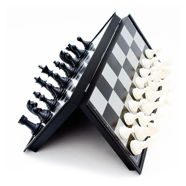 Conjunto internacional de xadrez dobrável para crianças, jogo de tabuleiro  plástico, portátil, 19/24/29cm, frete grátis, 2020 - AliExpress