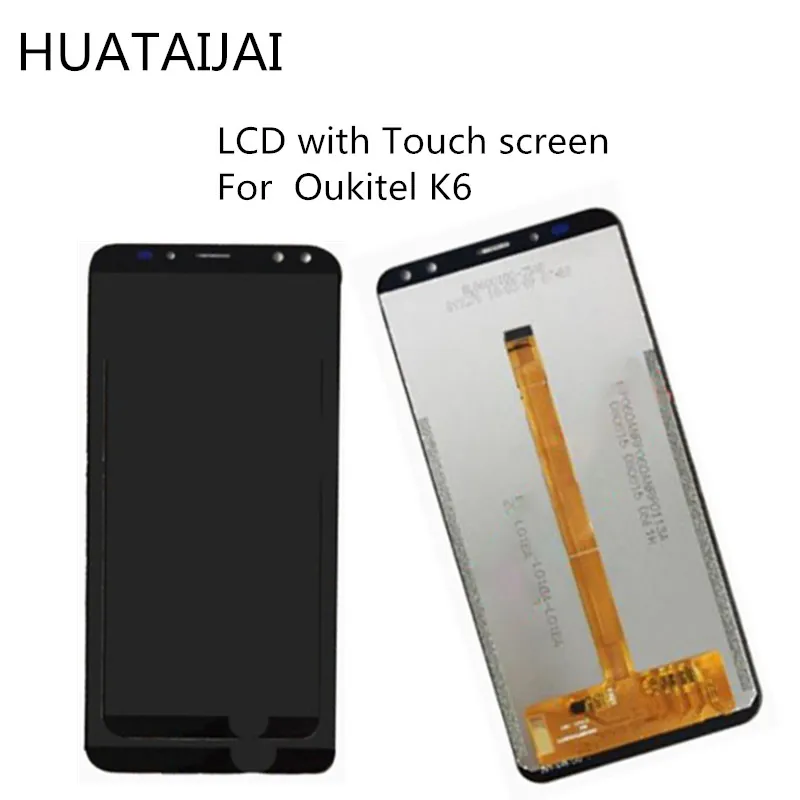 Новинка 100% ЖК-дисплей + сенсорный экран в сборе замена дисплея для Oukitel K6 с