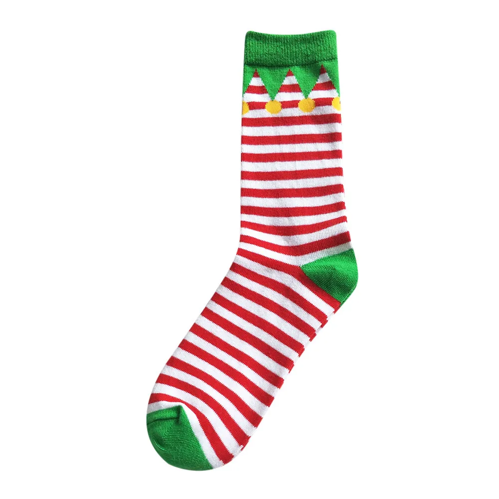 Носки для мужчин; Рождественский подарок; хлопковые Дышащие Носки с рисунком бороды, дерева, эльфа; плотные теплые носки в стиле хип-хоп; рождественские носки; Calcetines - Цвет: A