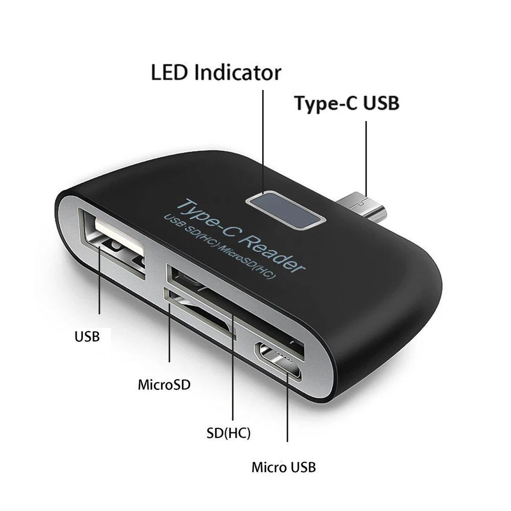 Kebidu 3 в 1 USB 3,1 type C OTG TF SD кардридер для Macbook Phone Tablet считыватели карт памяти адаптер