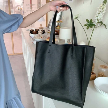 

Women's PU Leather Tote Bag Fashion Trend Large Capacity Shopping Bag Casual Handbags Simple Travel Shoulder Crossbody Bag