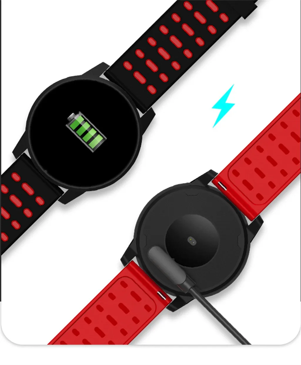  Waterproof Sport Smart Watch Heart Rate Blood Pressure Monitor For iOS Android For Facebook Twitter - 4000121899732