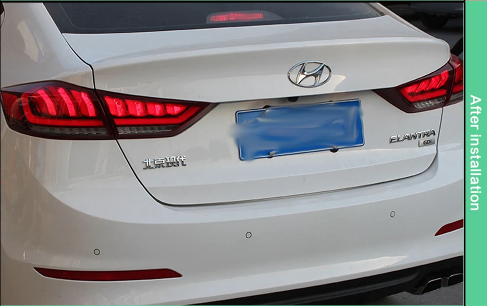 Автомобильный стильный задний светильник s для hyundai ELANTRA задний светильник s светодиодный задний светильник светодиодный задний фонарь DRL+ тормоз+ Реверсивный динамический сигнал поворота