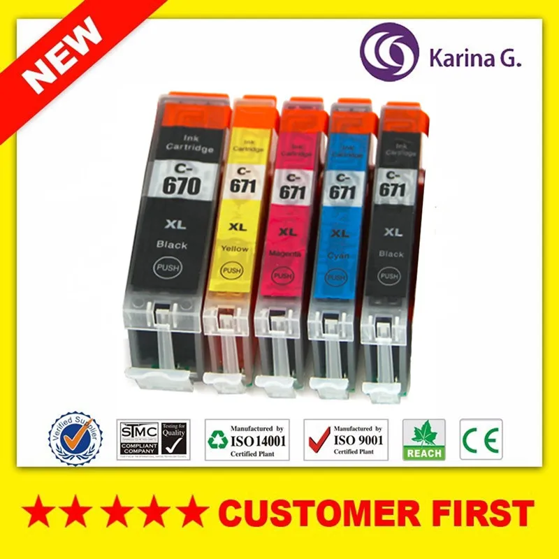Совместимость для PGI670 CLI671 PGI 670 чернильный картридж принтера Canon PIXMA MG5760 MG5765 MG5766