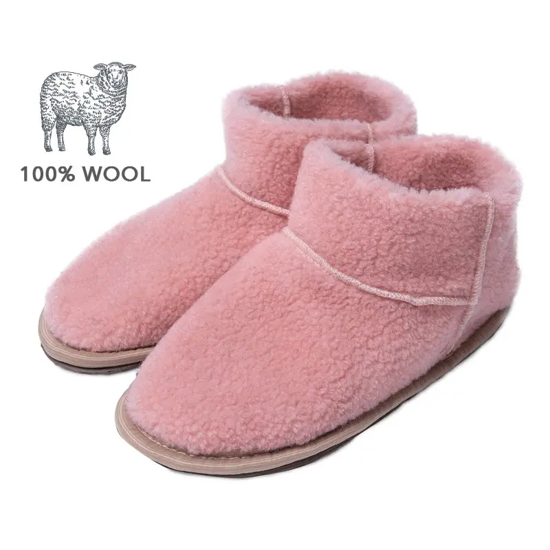 Uggs for children from sheep's wool lamb woollamb warm felt fur Ugg girls pink boots girl fashion winter slippers soft sole chongka chuni numdah