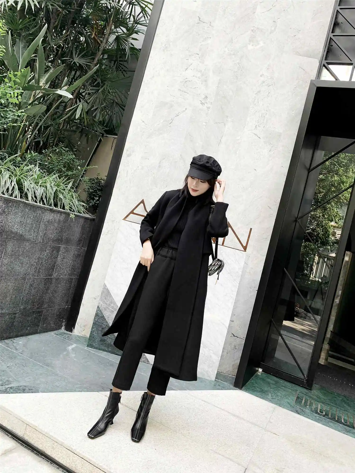Krazing pot/Лидер продаж; обувь из натуральной кожи с квадратным носком; Цвет Черный; обувь на высоком каблуке; большие размеры; гладиаторы для свиданий; сохраняющие тепло свадебные ботинки «Челси»; l13