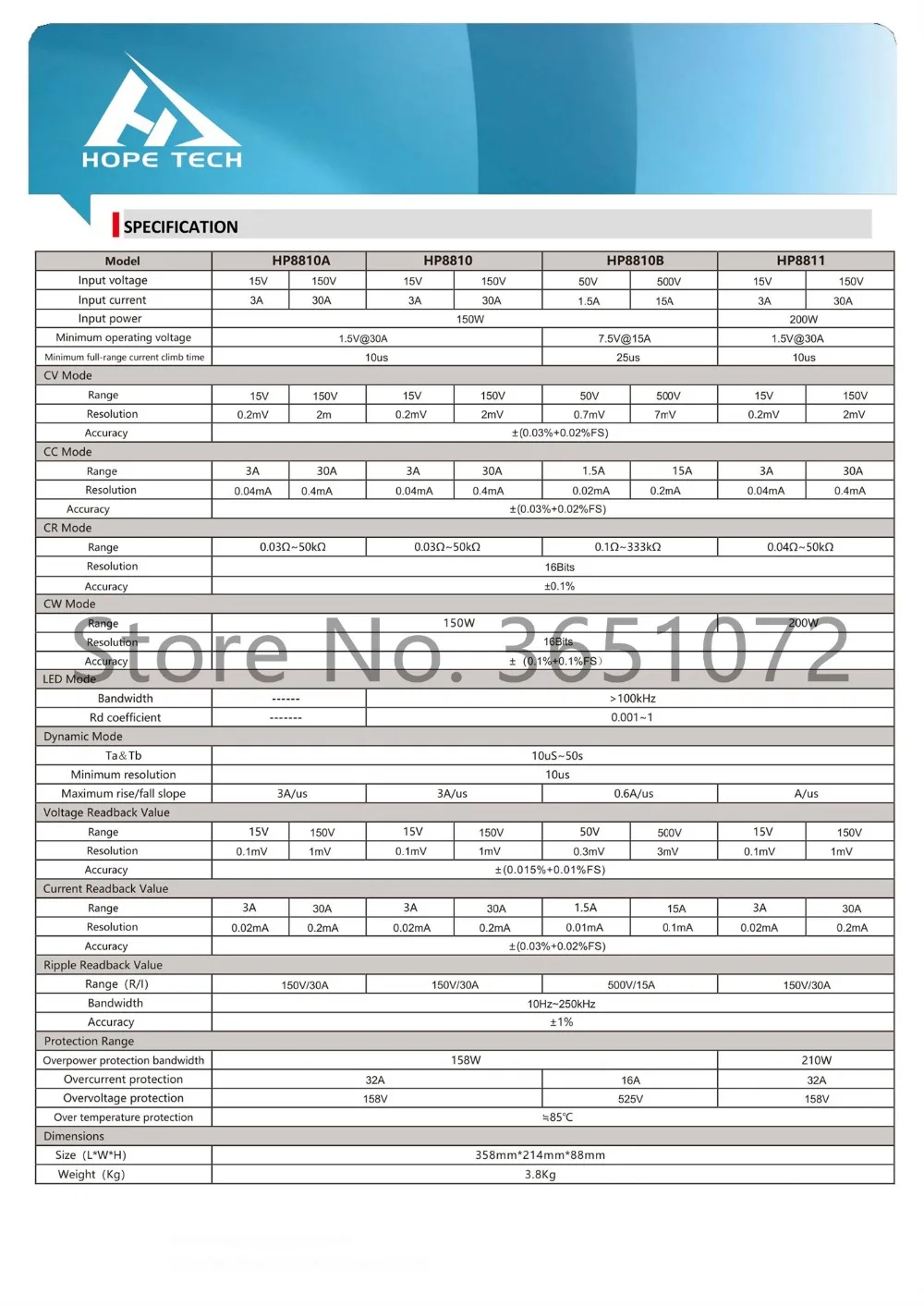 HP8810A программируемая электронная нагрузка постоянного тока 150 V/30A/150 W с функцией проверки пульсации