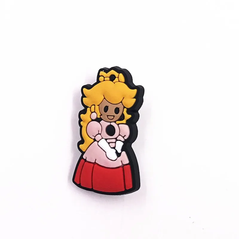 

1PCS Lovely Mario Princess Peach Icon Badge PVC Pin Cartoon Games Character Brooch For Decoration On Clothes Backpack T-shirt