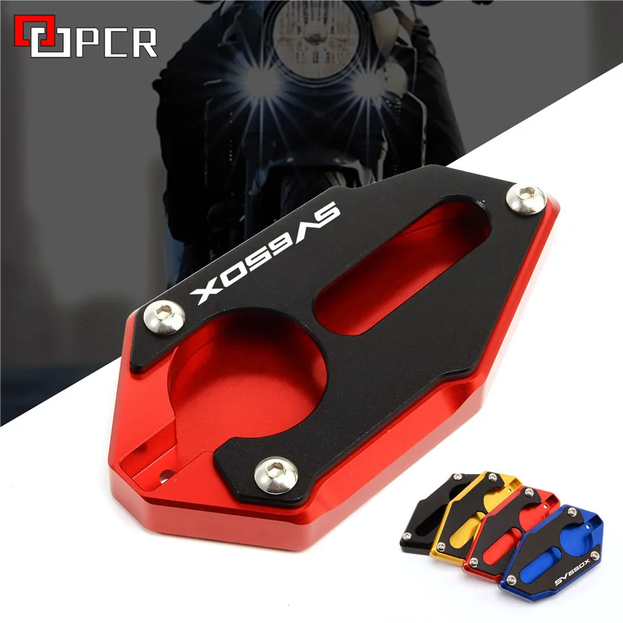 

Motorcycle CNC Kickstand Side Stand enlarger Plate Extension Pad For SUZUKI SV650 2016 2017 2018 2019 SV650X 2018-2019