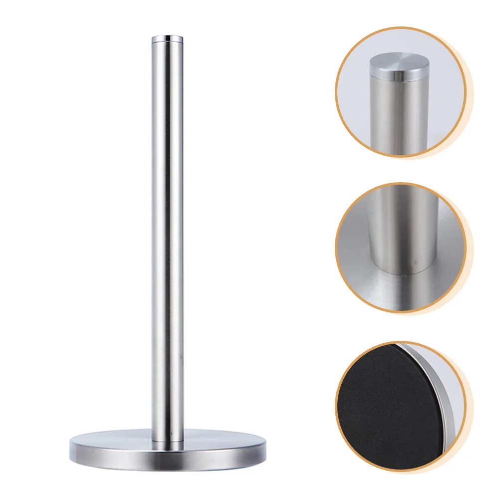 1Pc Simple Roll Paper Rack Stainless Steel Upright Roll Paper Stand