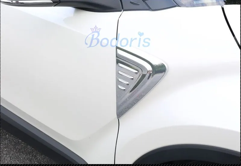 Для Toyota C-HR CHR C HR- серебристый цвет боковое крыло Защита вентиляционное отверстие крышка отделка хром автомобиль Стайлинг Аксессуары