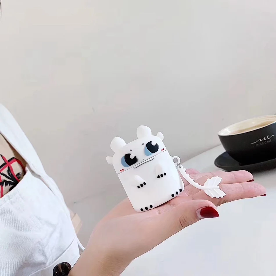 700B 3D чехол для наушников для Airpods, чехол, милый силиконовый чехол с изображением собаки утки из мультфильма для Apple Air pods 2, наушники/Earpods, чехол, брелок, кольцо - Цвет: 700B