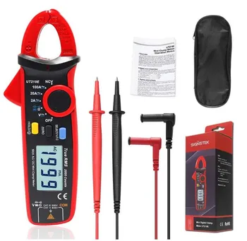 

UT210E Mini Handheld RMS AC DC Current Voltage Mini Digital Clamp Meter Resistance Capacitance 2000 Counts Ammeter Voltmeter Te