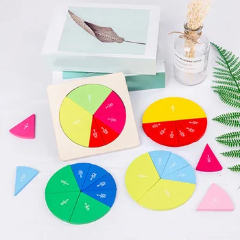 

Puzzle game Mathematics Fraction Board Division Teaching Aids Education Math Toy Children Learning Tool Toy