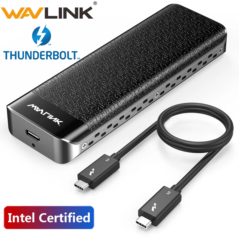 Intel Certified USB C Thunderbolt 3 NVME SSD Enclosure Type-C Case M-Key NVMe connector Excellent Dissipation for Window Mac OS