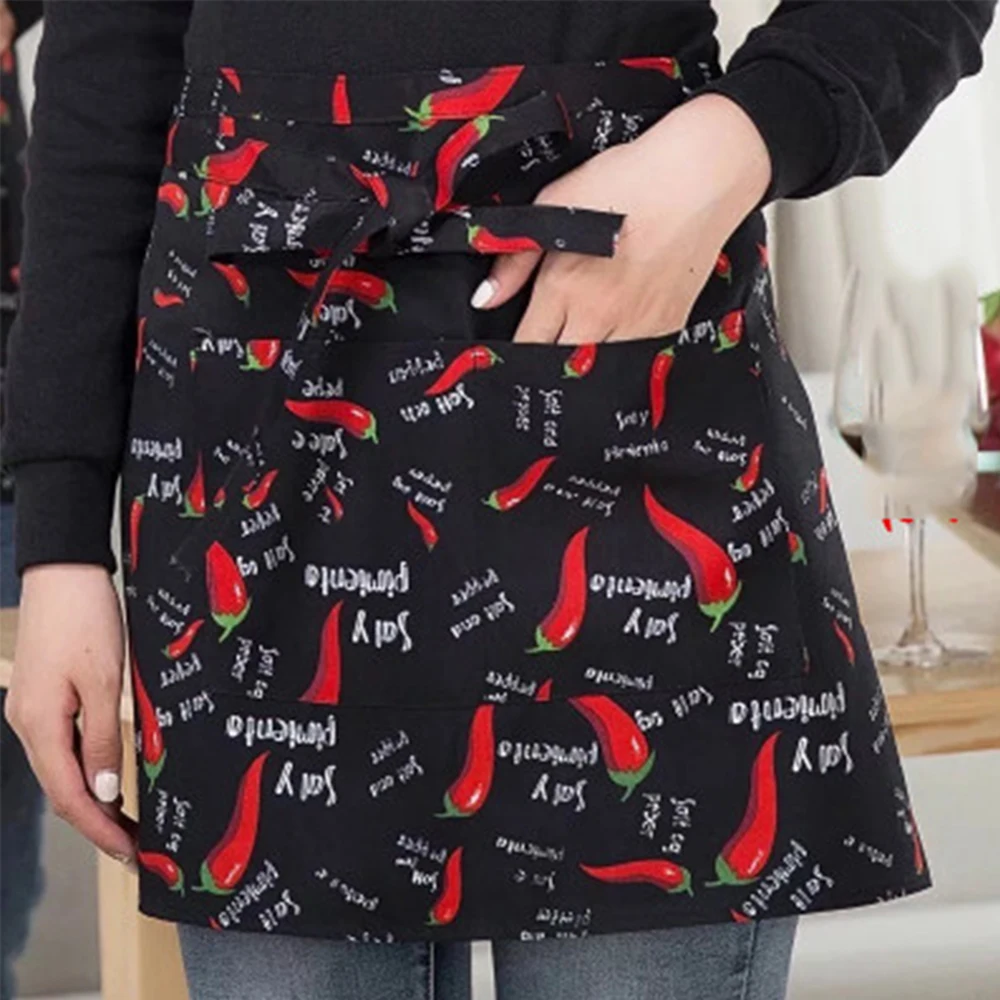 Women Men short  Striped Aprons High Quality Wholesale Kitchen Hotel Coffee Shop Bakery Chef Waiter Cleaning Work Wear Aprons