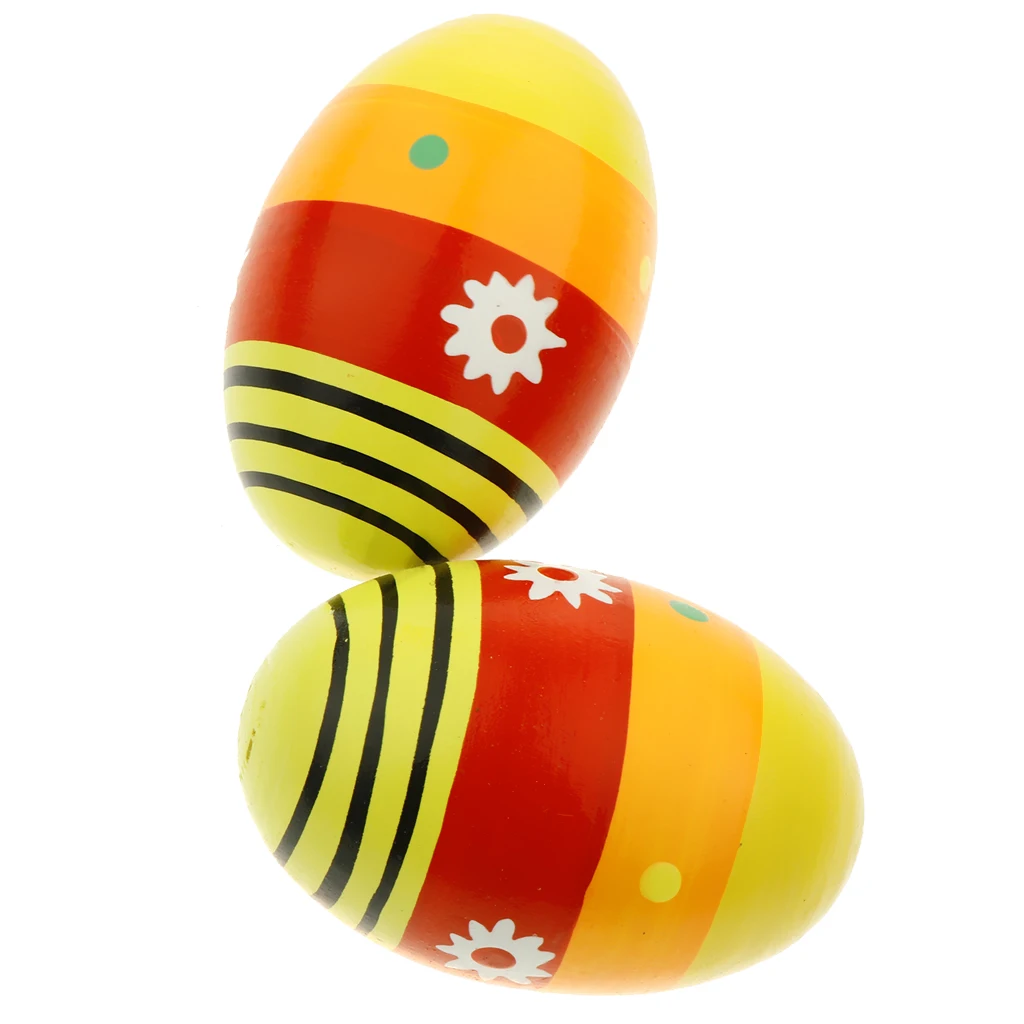 2 шт. деревянная перкуссия музыкальное яйцо Маракас яичные шейкеры детей игрушки-2 разных Цвета