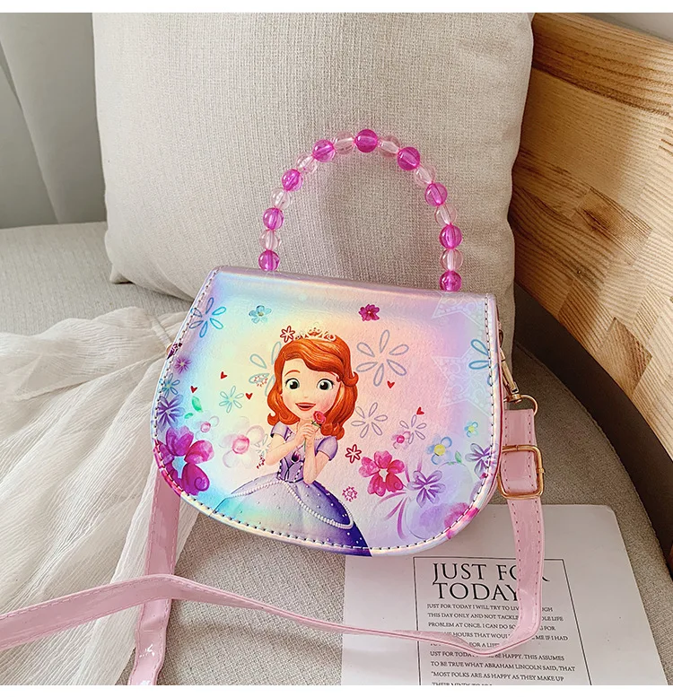 Disney детская лазерная сумка принцессы для девочек, корейские сумки на плечо, модные милые Мультяшки, для принцессы, Sophia, сумка-мессенджер, сумки
