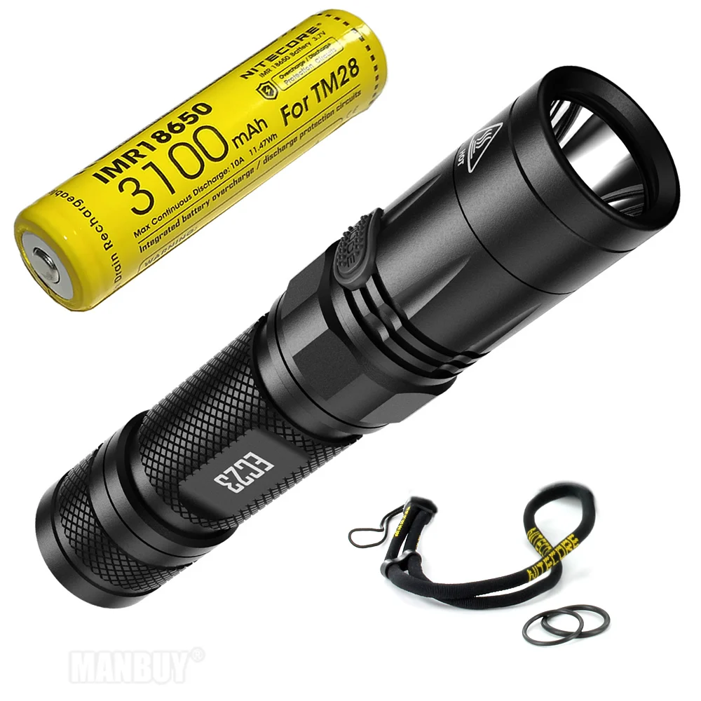 NITECORE светодиодный фонарик 1800 люмен перезаряжаемый аккумулятор EC23 18650