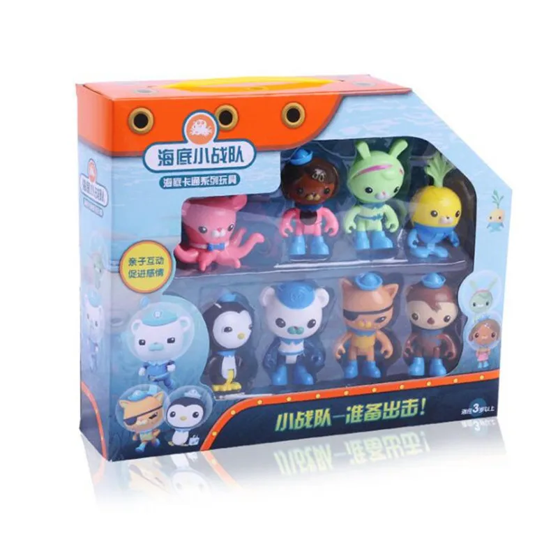 Action-Figure Penguin Captain Kids Gift Octonauts Mini Model-Doll 8pcs/Set Toy Barnacles