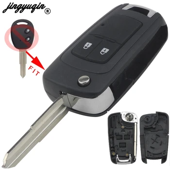 

jingyuqin For Chevrolet Aveo Epica LOVA Spark 2 Buttons Folding Remote Key Case Fob Right Blade Replace Modified Flip Key Shell