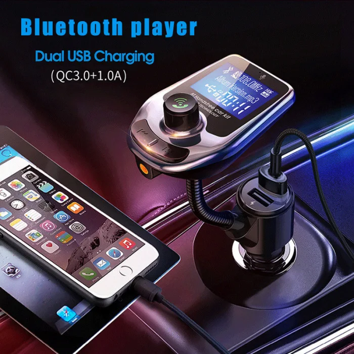 Беспроводной Bluetooth fm-передатчик MP3 радио адаптер автомобильный комплект USB зарядное устройство Suppor tf-карта ND998