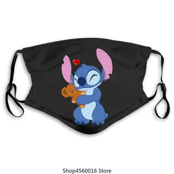 

Lilo Stitch Casual Womens Masken Mode Mode Cartoon Schwarze Frauen Maske Frauenmasken Masken Tops Frauen Maske Waschbarer Wind p