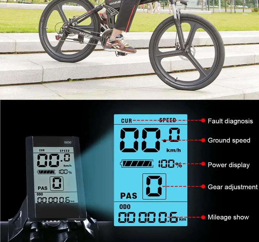 [Europe NOTTAX] 26 дюймов Samebike шин LO26 Умный складной электрический велосипед 350 Вт Мотор ebike 10Ah батарея Макс 35 км/ч Электрический велосипед
