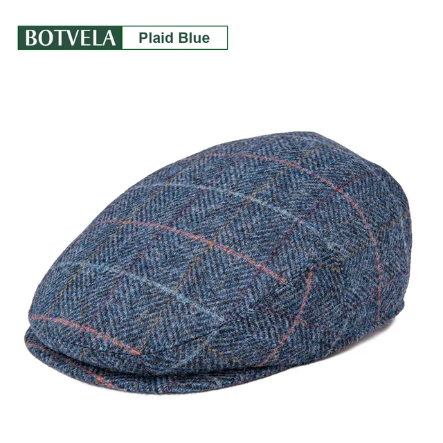 100% Wool Ivy Cap Herringbone Flat Caps 