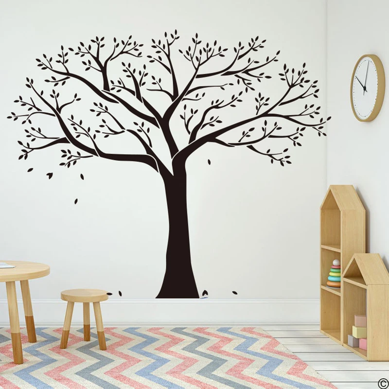 Giant Family Tree Wall Sticker Kids Room Bedroom Jungle Forest Tree Branch Photo Wall Decal Playroom Vinyl Home Decor (3)