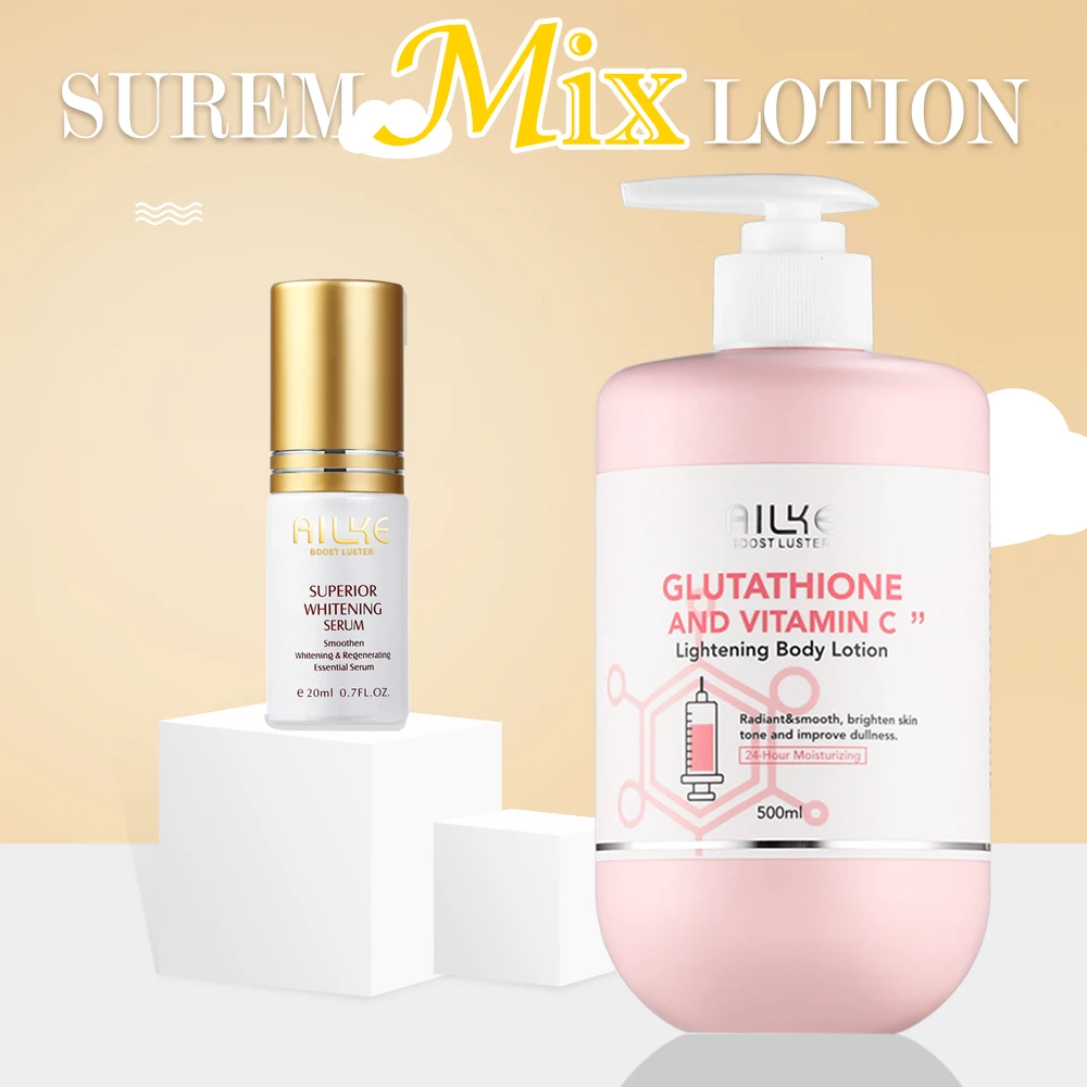 AILKE Bleaching Brightening Skin Tone Body Lotion, Suitable Knuckle, Elbow, Leg, Korean Skin Care Cosmetic 24 Hours Moisturizing