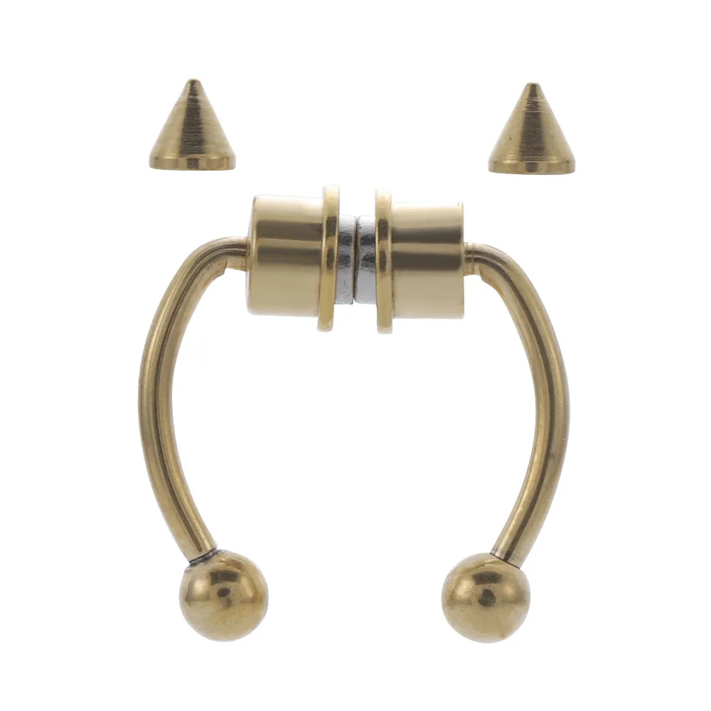 Fake Nose Ring Hoop Nose Septum Rings Stainless Steel Magnet Nose Punk Fake Piercing Body Jewelry Hip Hop Rock Ear clip Jewelry