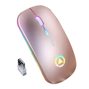 

Silent 2.4G Wireless Mouse Lightweight Portable Colorful Light Laptop Mute Mice PXPA