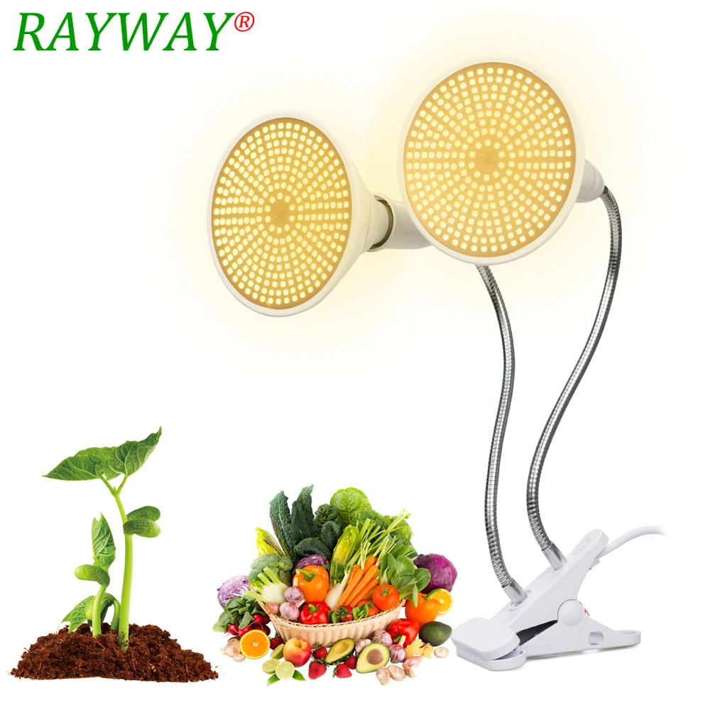 20W Phytolamp Full Spectrum Clip LED Grow Light 220V E27 Bulb Flexible Metal Hose For Indoor Flowers Vegetables Plant Tent Box
