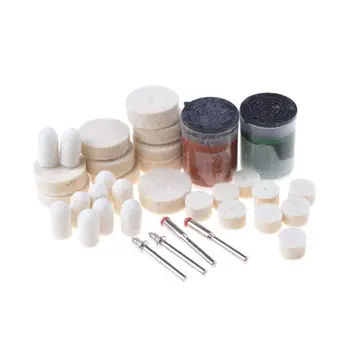 

36Pcs Polishing Pad Soft Felt Buffing Burr Polishing Wheels Brushes Kits M7DA