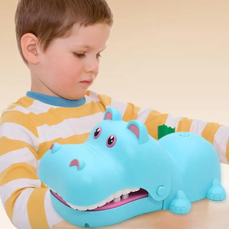 Пальчиковая игра интерактивная игрушка крокодил Бегемот собака животное Рот Пластик снятие стресса игрушка для детей и взрослых