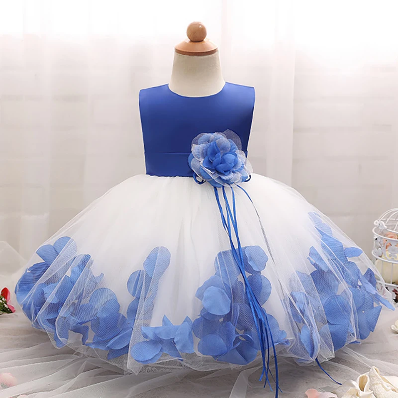Кружевное Вечернее бальное платье принцессы на свадьбу детская одежда с цветочным узором для девочек Детская праздничная одежда для девочек - Цвет: 08