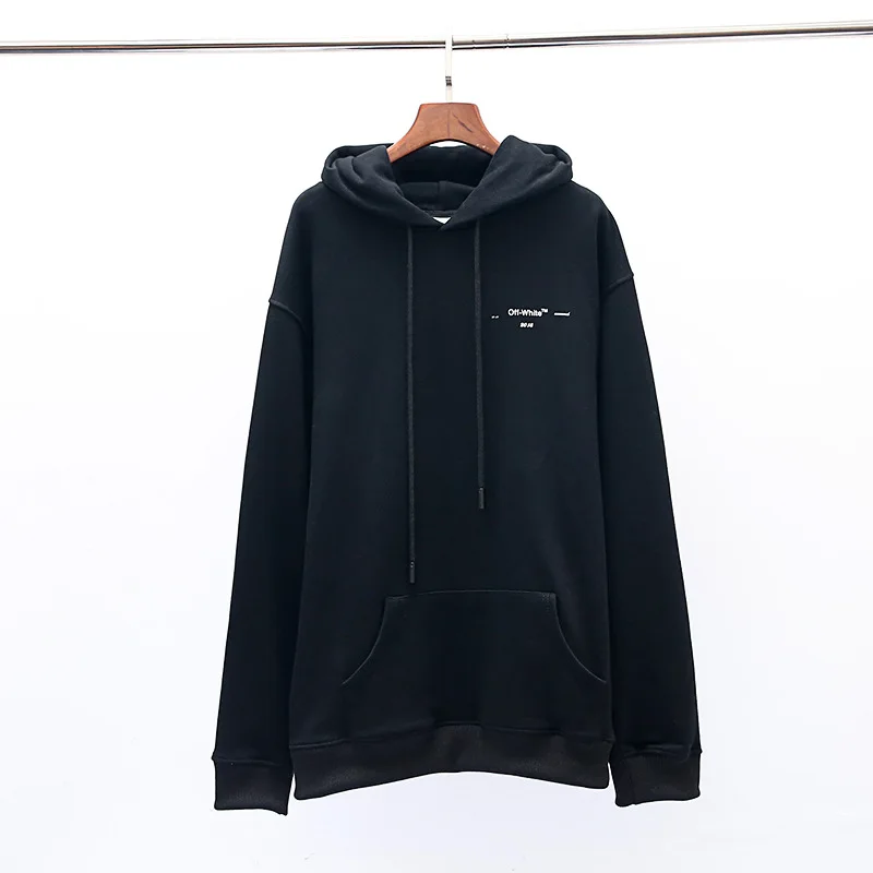 19SS OFF-WHITE OW color Line Arrow толстовка с капюшоном Мужская большого размера оптом