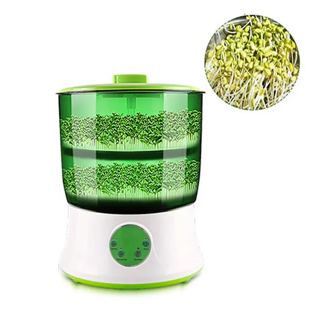 Цифровой дом DIY ростки фасоли чайник 2 слоя автоматический Электрический проращиватель семян овощей рассады роста ведро Biolomix
