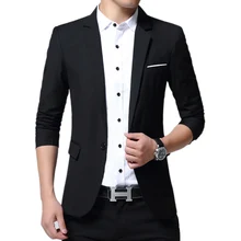 Новые роскошные мужские повседневные костюмы платье приталенный Блейзер Мужской пиджак Свадебный блейзер для мужчин обычный