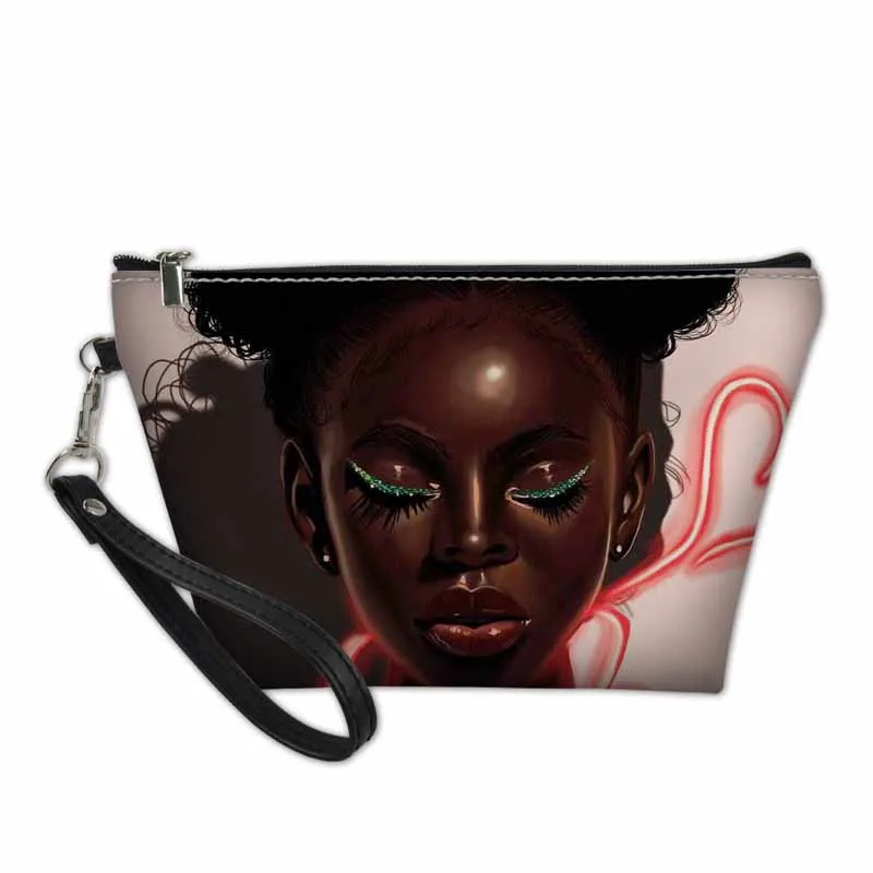 FORUDESIGNS Black Women Art African Girls Printing Function Wash Kit Bag Ladies Toiletries Pouch Females Cosmetic Cases Bolsa - Цвет: YQ4588Z8