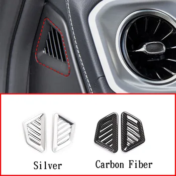 

For Mercedes Benz G Class W463 G350 2019-20 ABS Plastic Carbon Fiber/Chrome Dashboard Side Air Outlet Frame Trim Car Accessories