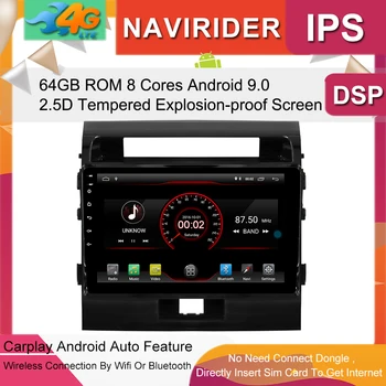 

Car Multimedia Player IPS Screen Monitor LC200 GPS tape recorder Bluetooth Android 9.0 For Toyota LANDCRUISER 2008 2009 2014