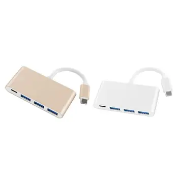 

Type-C Hub Multi-function Type-C to 3 USB 3.0+PD Charging Adapter Splitter Type-C Hub for MacBook Huawei