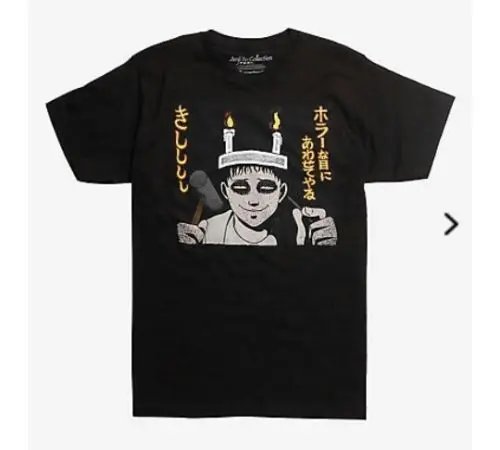 

Deadstock Nwt 2018 Junji Ito Collection Souichi'S Curse T-Shirt Black Style Top Tee Short Sleeve T Shirt Fashion