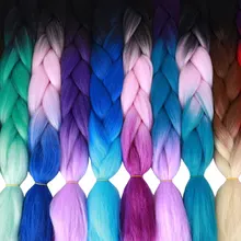 24 дюйма длинные, радужной расцветки синтетические косички, волосы, огромные косички, на крючках, желтый розового и фиолетового цветов серый наращивание волос свободный пинцет