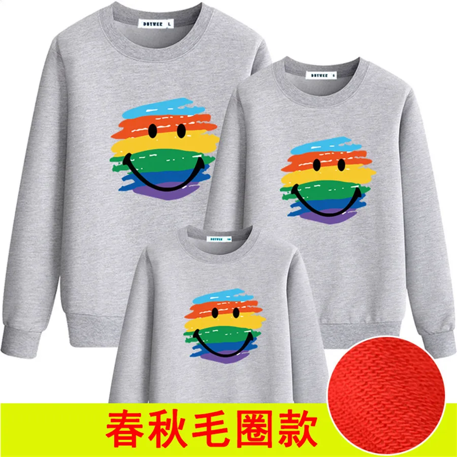 Подходящая футболка для всей семьи Одежда для мамы и меня одежда для папы и сына одежда для мамы и дочки осень - Color: as picture