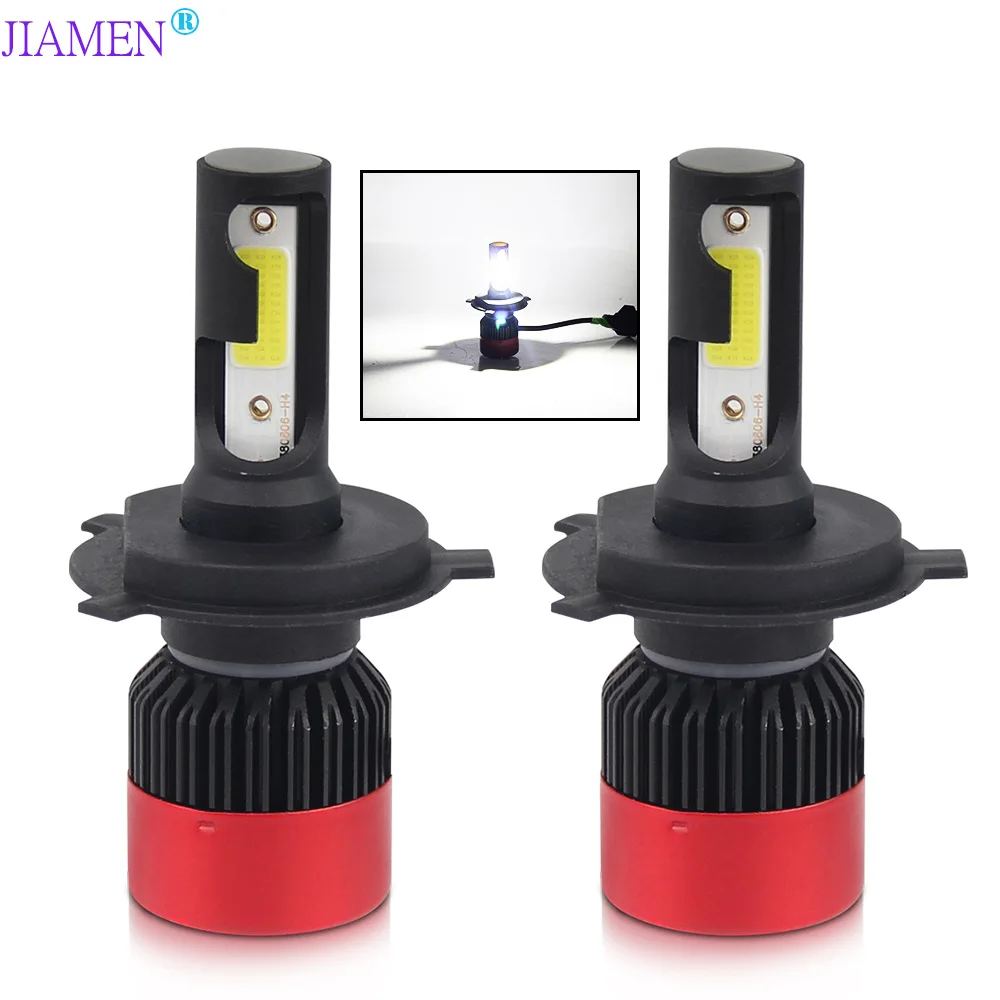 

JIAMEN Led Light for Auto H1 H4 9005 9006 HB3 HB4 Small Size Led Bulbs for Cars H4 Headlight Auto Led Lamp H7 LED Headlamp