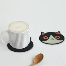 4 шт./компл. милый подставки с изображением кота, противоскользящие, ПВХ-скатерть из нетоксичного подставки Офис стол Декор Кофе чашки Стекло размещения расходные материалы